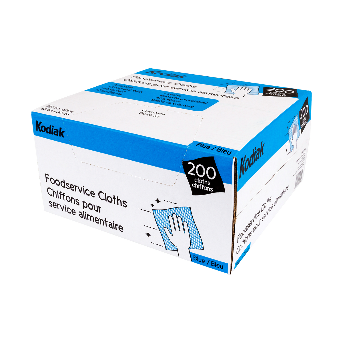 Kodiak Food Service Blue Towels 200 bx Viking Wholesales kodiak-food-service-blue-towels-200-bx-viking-wholesales