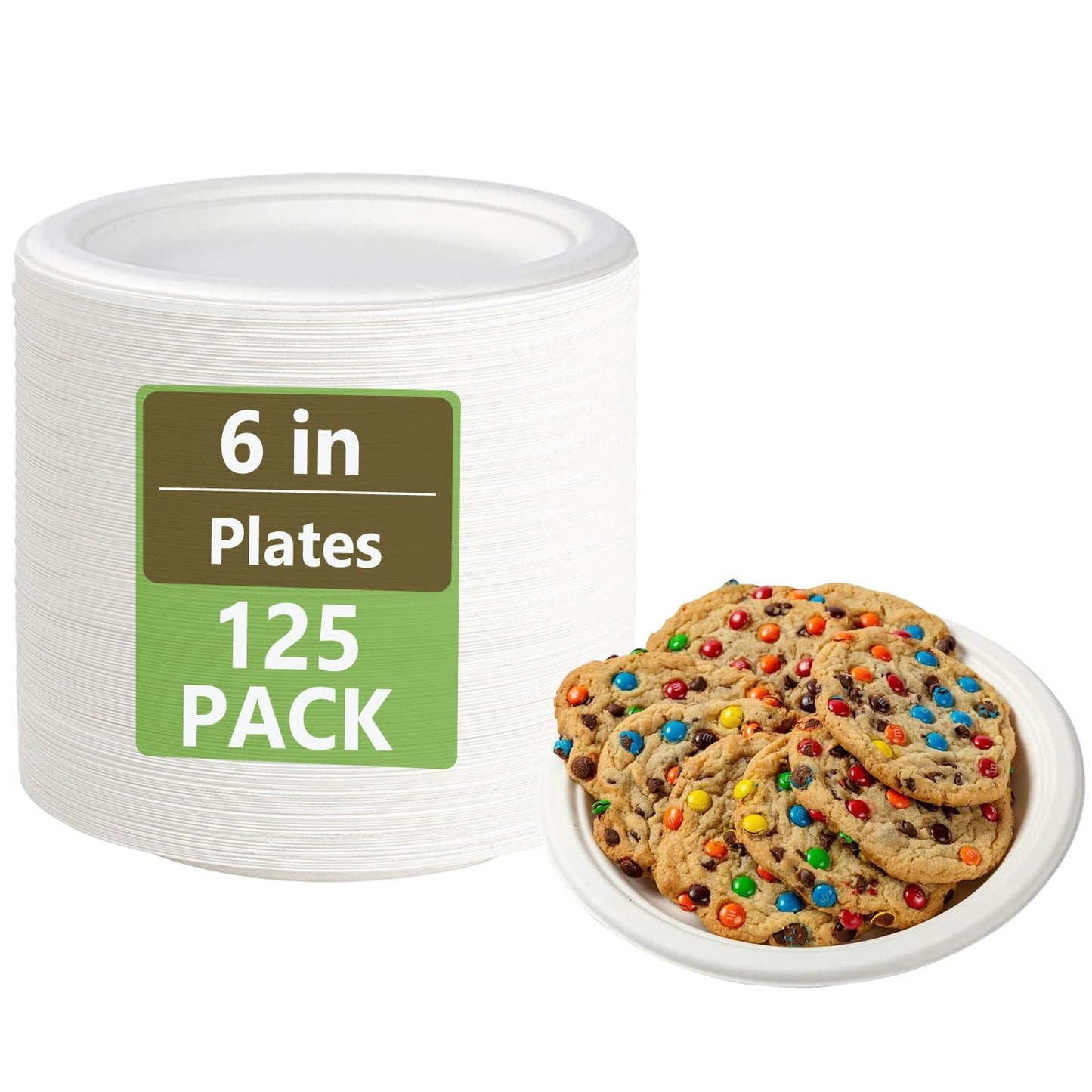 6" Bagasse Plate 8X125/CS