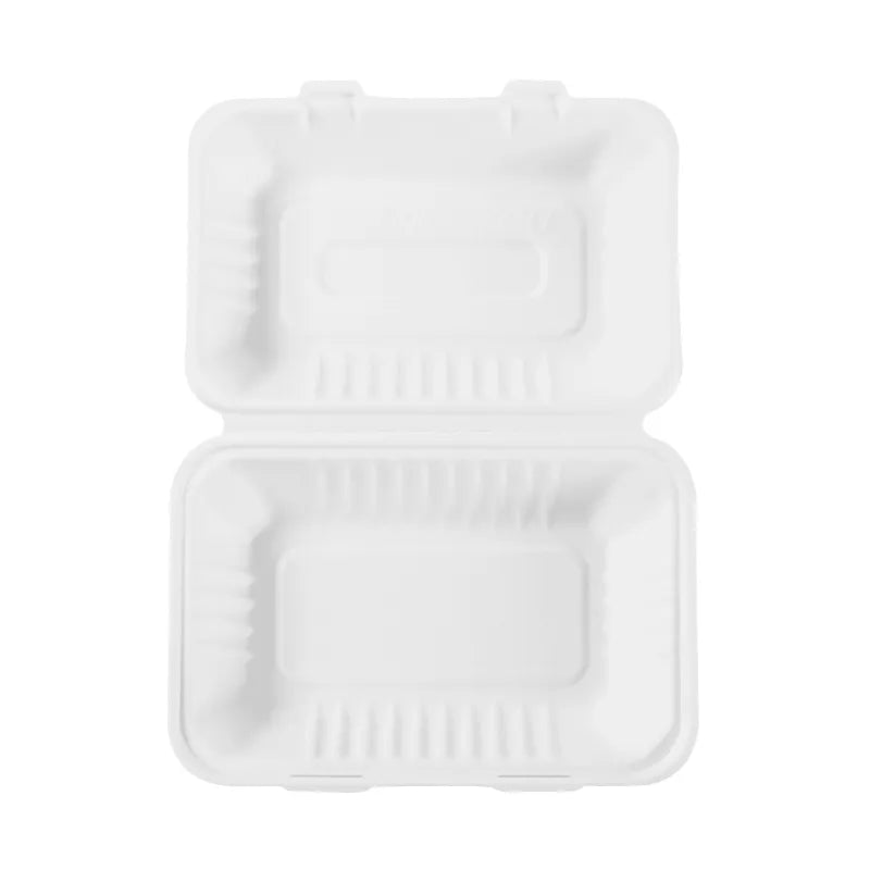 9x6x3 Bagasse Rectangle Clam 250/CS