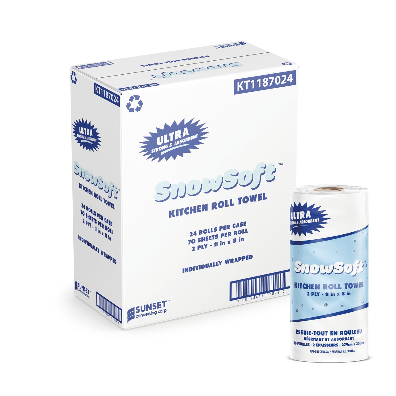 Snow Soft Kitchen Roll Towel 2ply 24x70 sheets