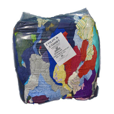 Color Polo T-Shirt Wiping Rags 25 lb.