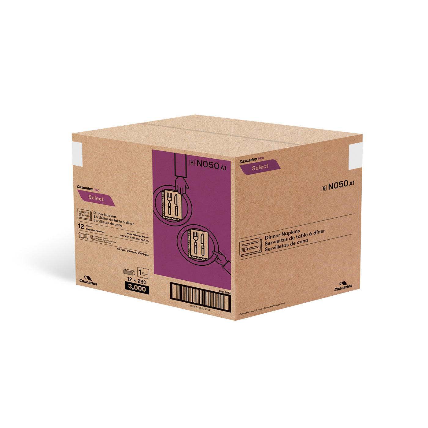 Dinner Napkins 1 ply 12X250