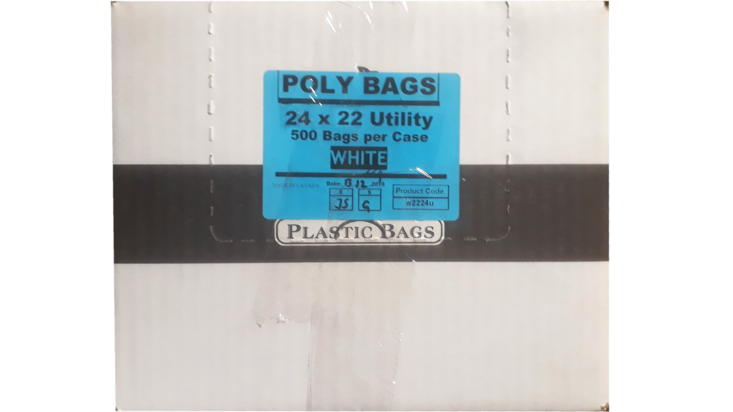 24x22 WHITE Garbage Bags 500/cs