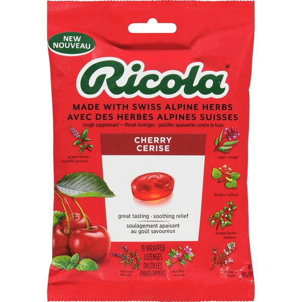 Ricola Cherry Wrapped Lozenges 19ct