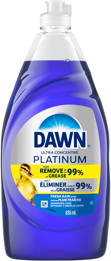 Dawn Ultra Platinum Fresh Rain Scent Dishwashing Liquid 635mL
