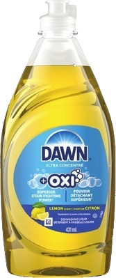 Dawn Ultra + Oxi Lemon Scent Dishwashing Liquid 431mL