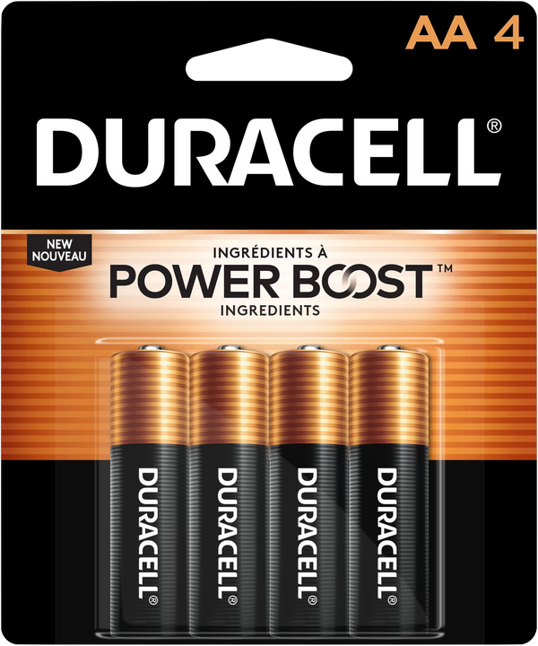 Duracell Coppertop Alkaline Batteries AA 4ct
