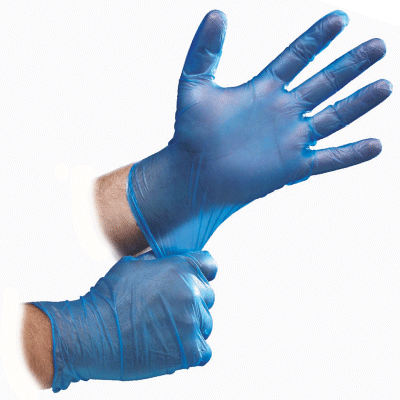 Blue Vinyl GLOVES 100/BOX