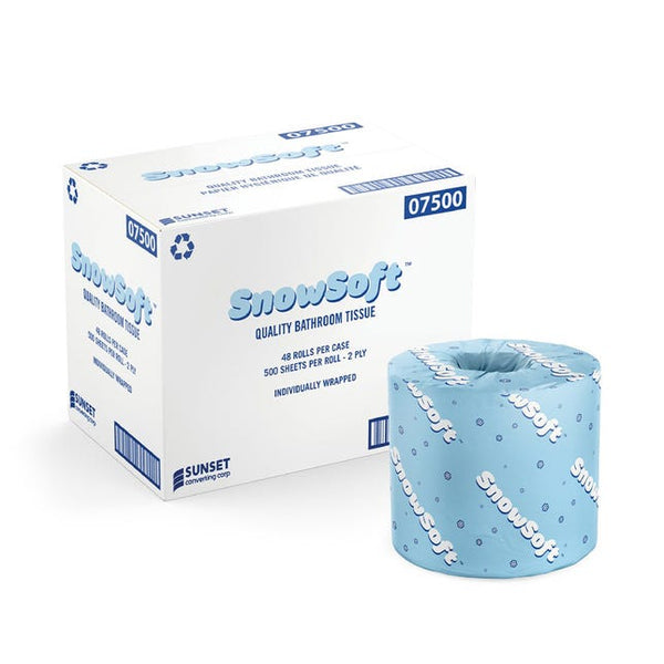 7500 SNOW SOFT 2 Ply Toilet Tissue 48x500 Sheet