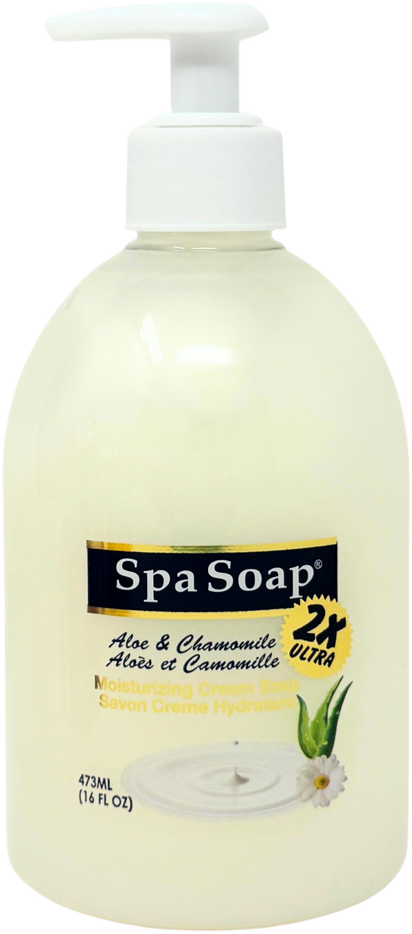Spa Soap 2x Ultra Aloe & Chamomile Moisturizing Cream Soap 473mL