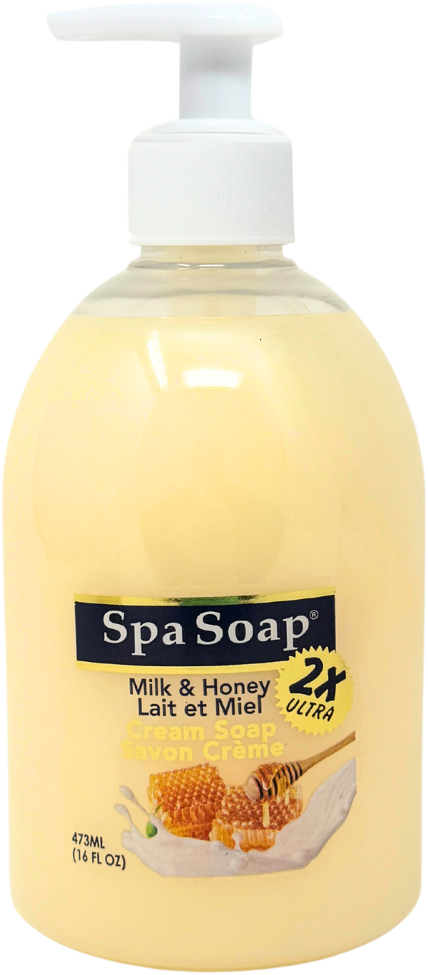 Spa Soap 2x Ultra Milk & Honey Cream Soap 473mL
