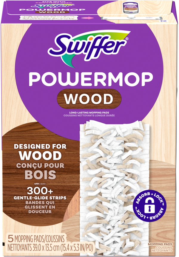 Swiffer Power Mop Wood Mopping Pads 5ct