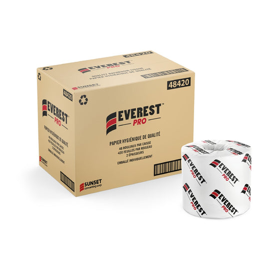 Everest Pro 2 Ply Toilet Tissue 48x420 Sheets