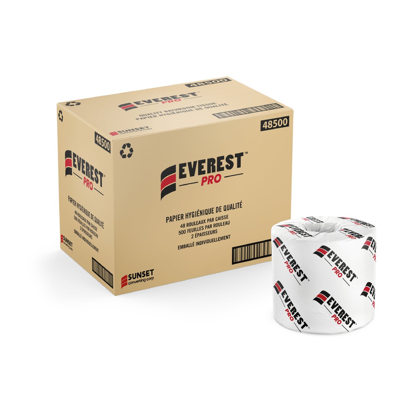 Everest Pro 2 Ply Toilet Tissue 48x500 Sheets