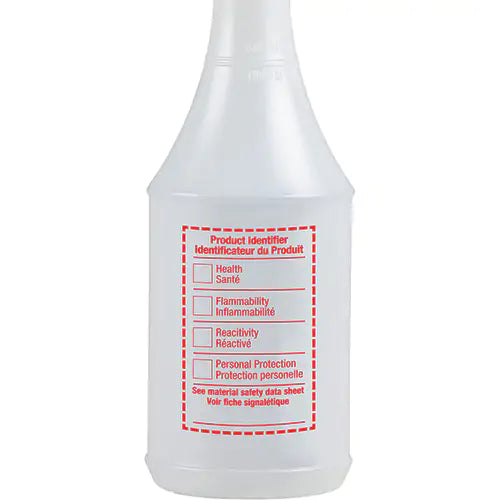 M2  24oz Round Spray Bottle with WHMIS Label