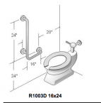 Frost 30"x30" L-Shaped Grabbed Bar (Screw Type)