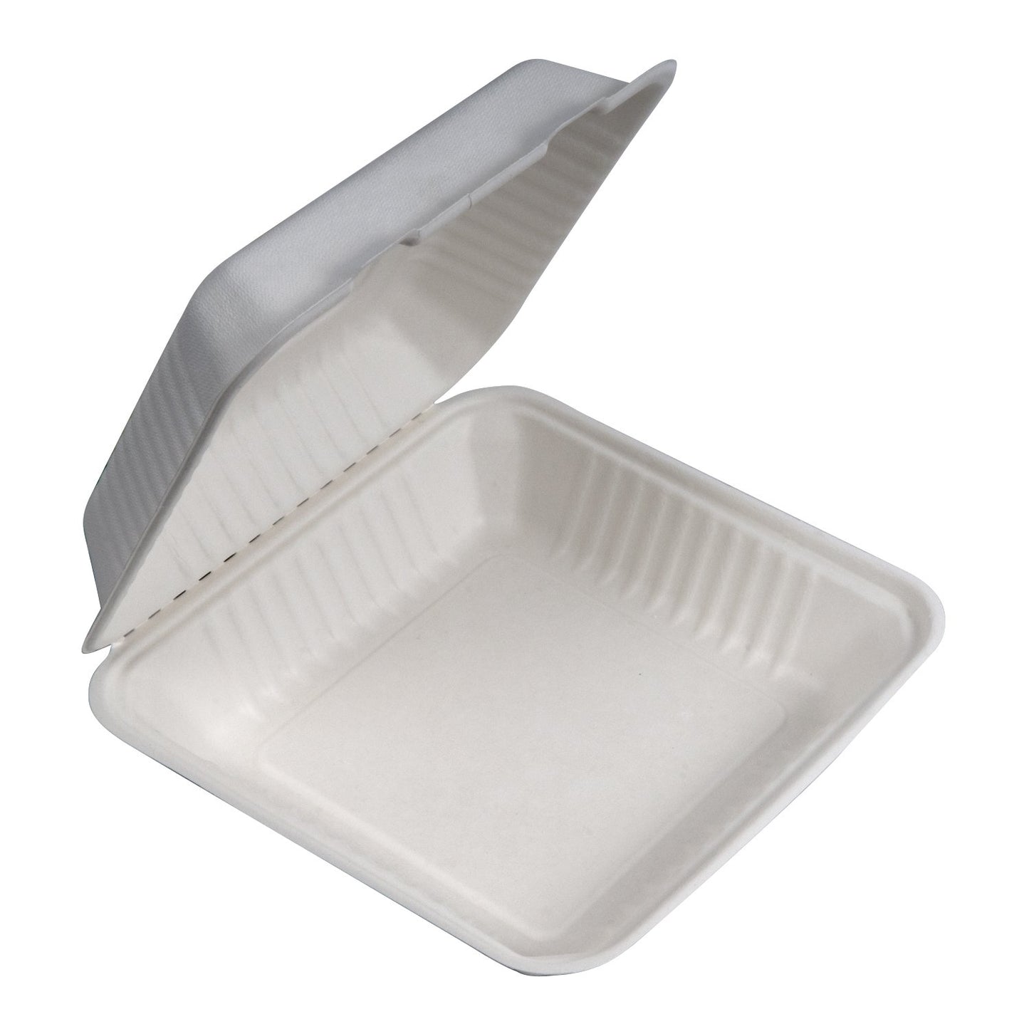 9" Compostable Bagasse Hinged Container 200/CS