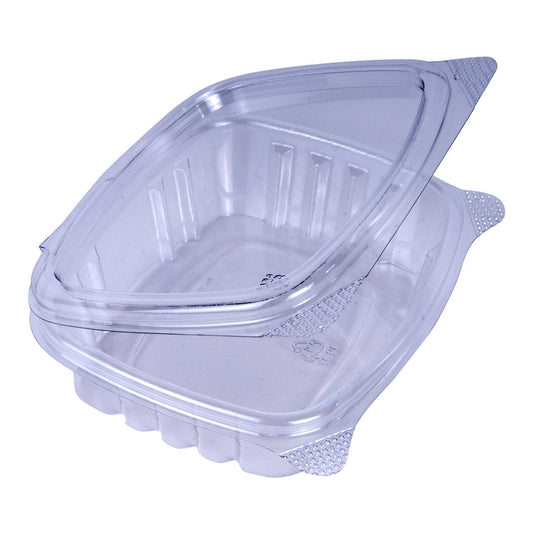 8oz Clear Hinged Rectangular 4x50/CS