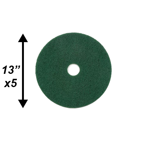 PPC 13" Green Scrubbing Pad 5/CS