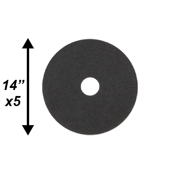 PPC 14" Black Stripping Pad 5/CS