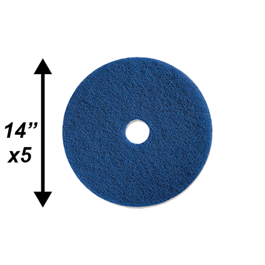 PPC 14" Blue Cleaning Pad 5/CS