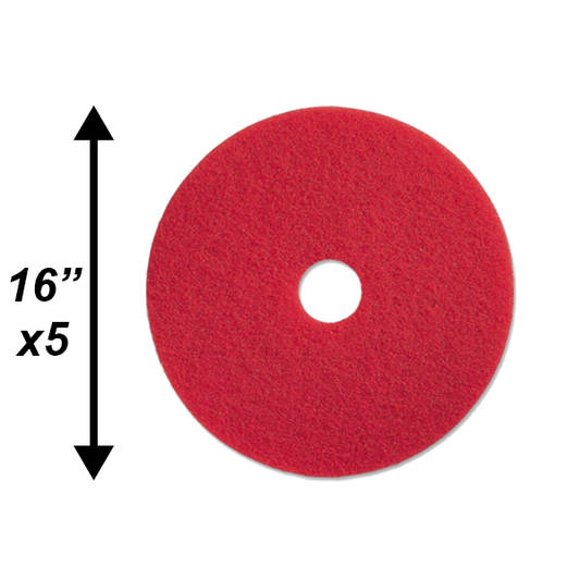 PPC 16" Red Buffing Pad 5/CS