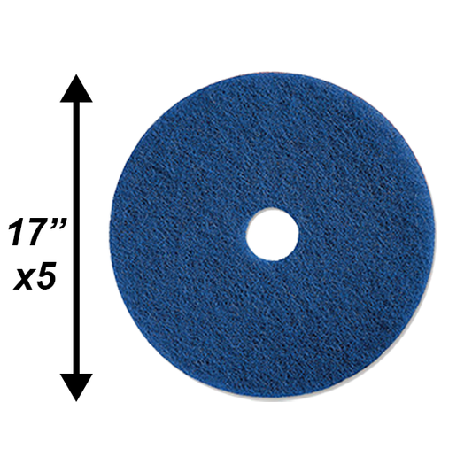 PPC 17" Blue Cleaning Pad 5/CS