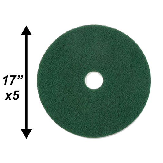 PPC 17" Green Scrubbing Pad 5/CS