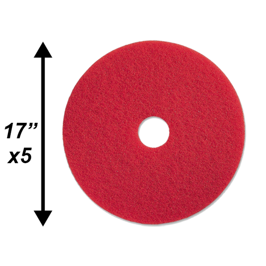 PPC 17" Red Buffing Pad 5/CS