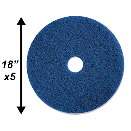 PPC 18" Blue Cleaning Pad 5/CS