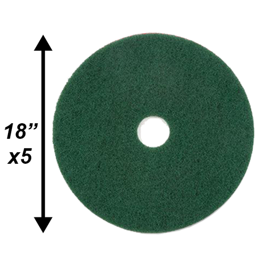 PPC 18" Green Scrubbing Pad 5/CS