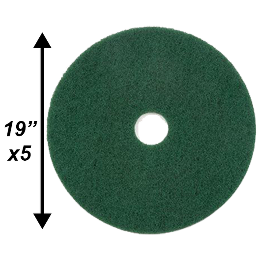 PPC 19" Green Scrubbing Pad 5/CS