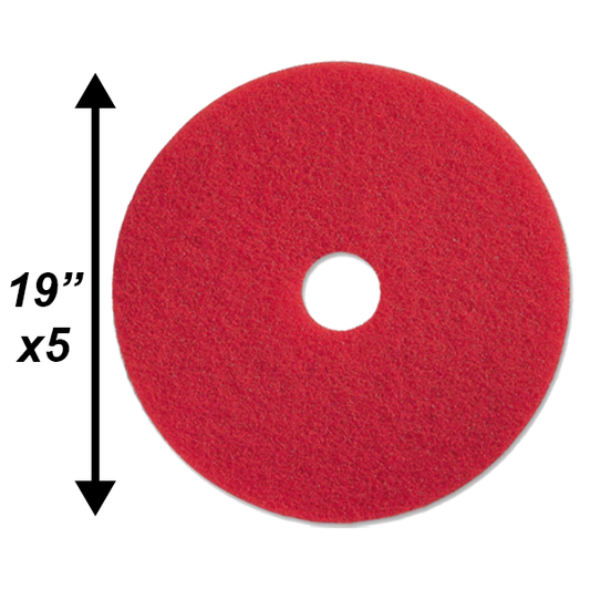 PPC 19" Red Buffing Pad 5/CS