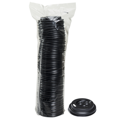 10-20oz Black Dome Lids 1000/cs