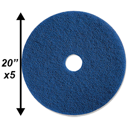 PPC 20" Blue Cleaning Pad 5/CS