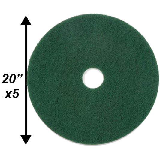 PPC 20" Green Scrubbing Pad 5/CS