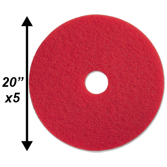 PPC 20" Red Buffing Pad 5/CS