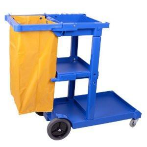 M2 Blue Janitor Cart With Bag