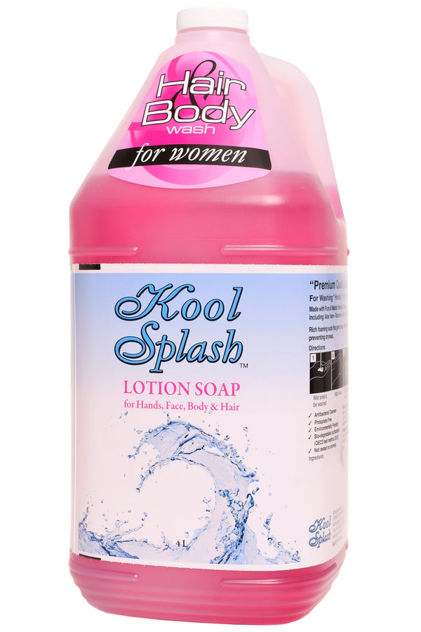 Kool Splash Pink Hair & Body Wash 4x4L