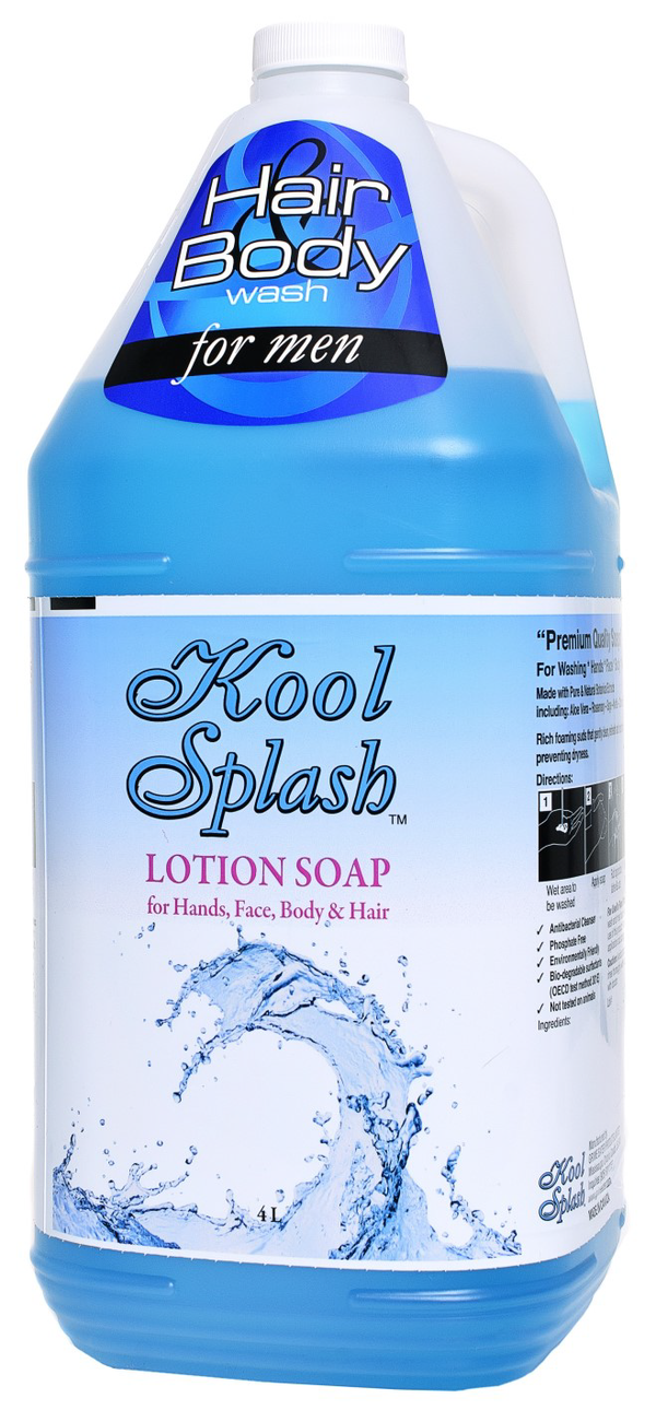 Kool Splash Blue Hair & Body Wash 4x4L