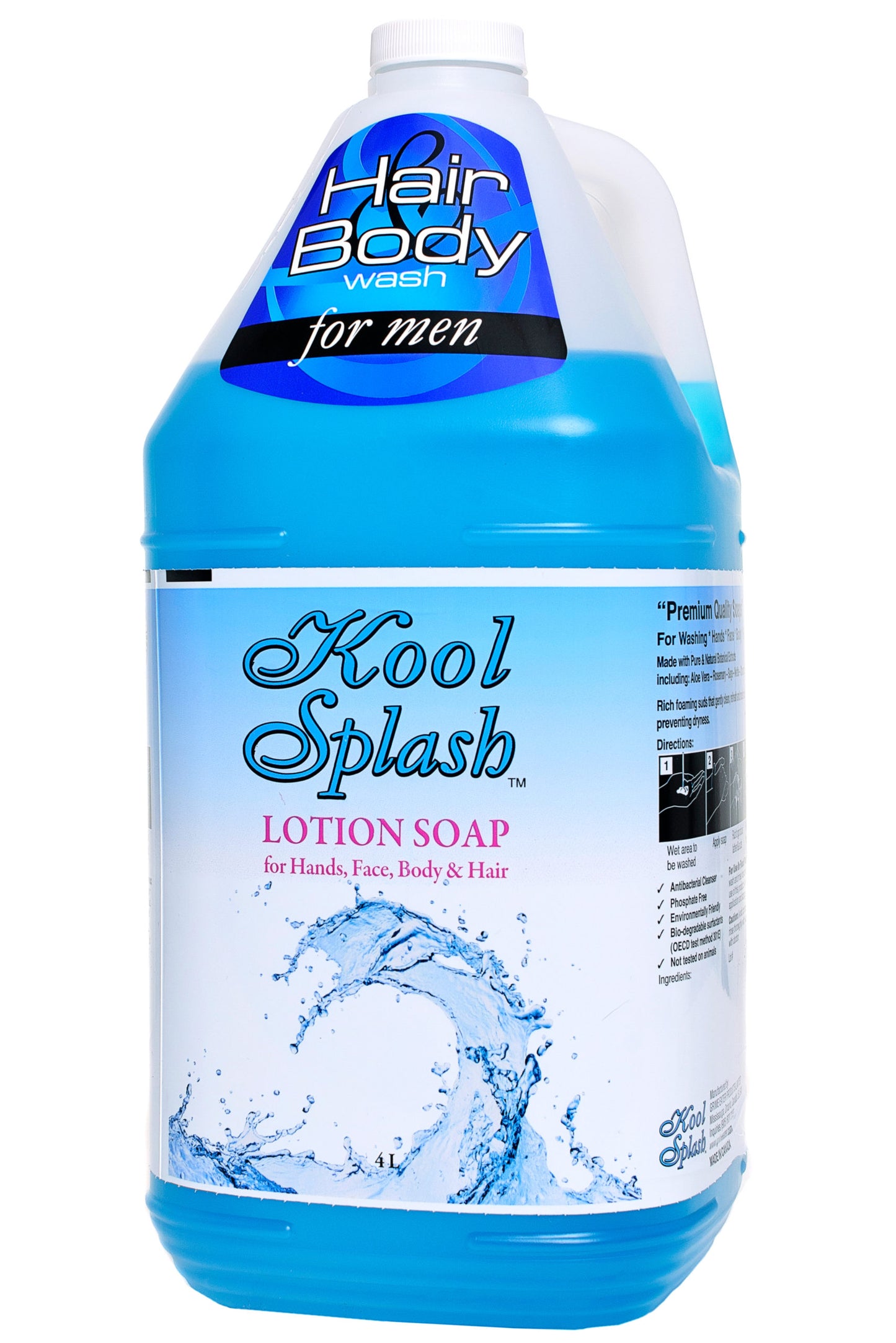 Kool Splash Hair & Body Wash (Blue) 4L