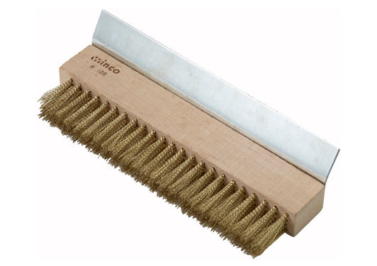 Winco Pizza Oven Brush Head/ Brass Bristles with Scraper