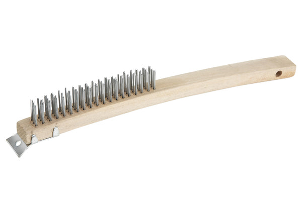 Winco 14" Steel Bristles with Scraper