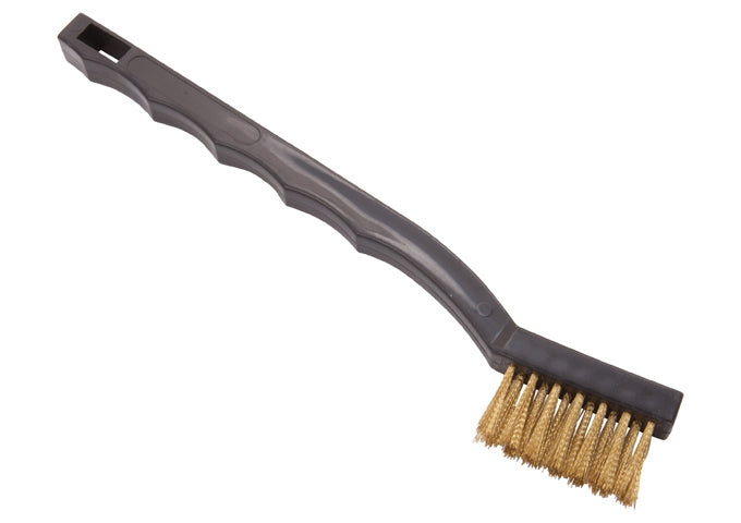 Winco 7" Mini Utility Brass Bristle Brush