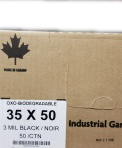35x50 3MIL BLACK Contractor Bag 75/CS