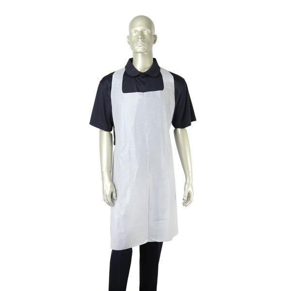 28"x46" Polyethylene White Apron  2mill 500/CS