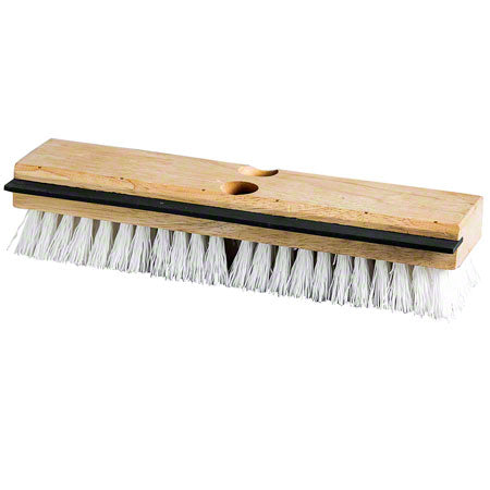 M2 11"  White  Deck Scrub Brush W/Squeegee