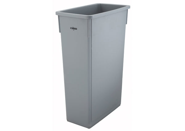 Winco 23gal Slender Gray Trash Can