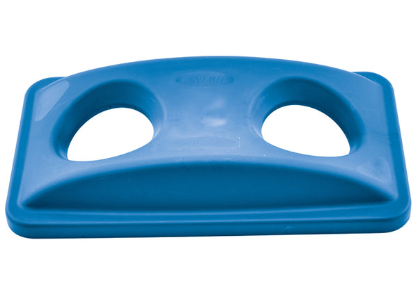 Winco Bottle/Cans Recycling Cover for Slim Trash Can Blue