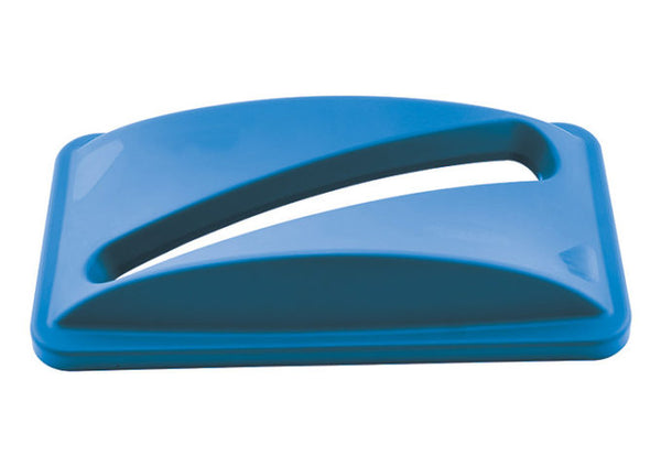 Winco Paper Recycling Cover for Slim Trash Can Blue